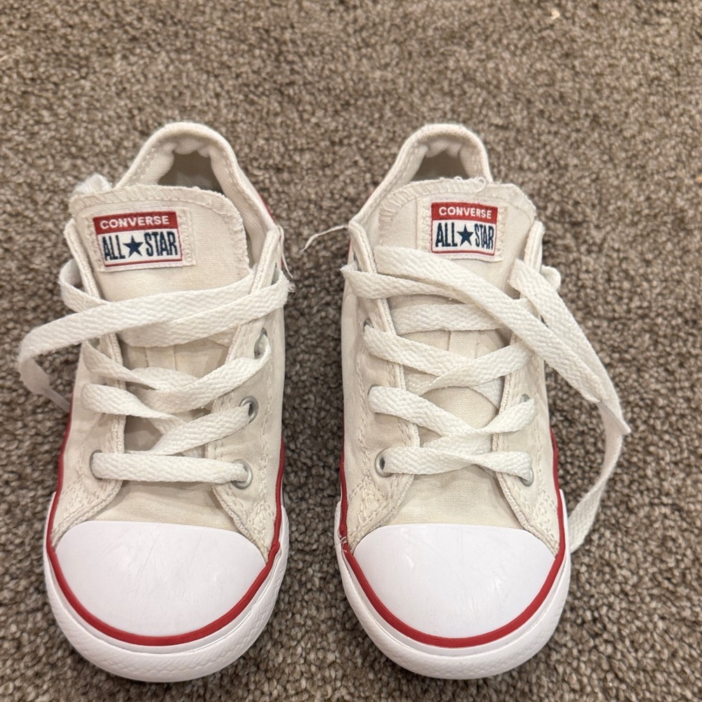 Converse Kids' Cream and Red Sneakers
